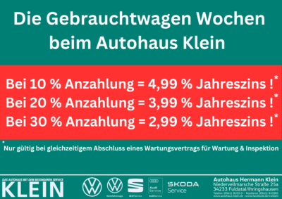 Die Gebrauchtwagen-Wochen beim Autohaus Klein